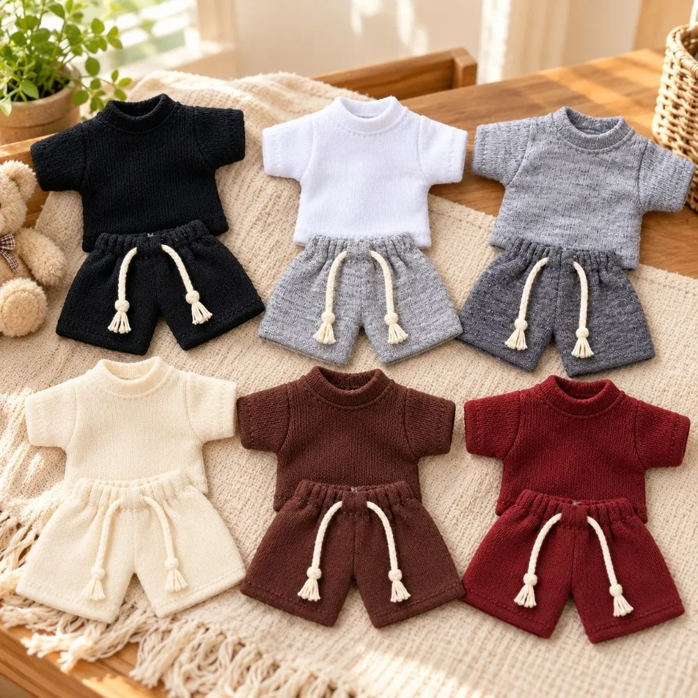 Casual Wear Doll Clothes Shorts Mini Solid Color Toys Dress Up Accessories Elastic Waist Drawstring Knit Sweatpants