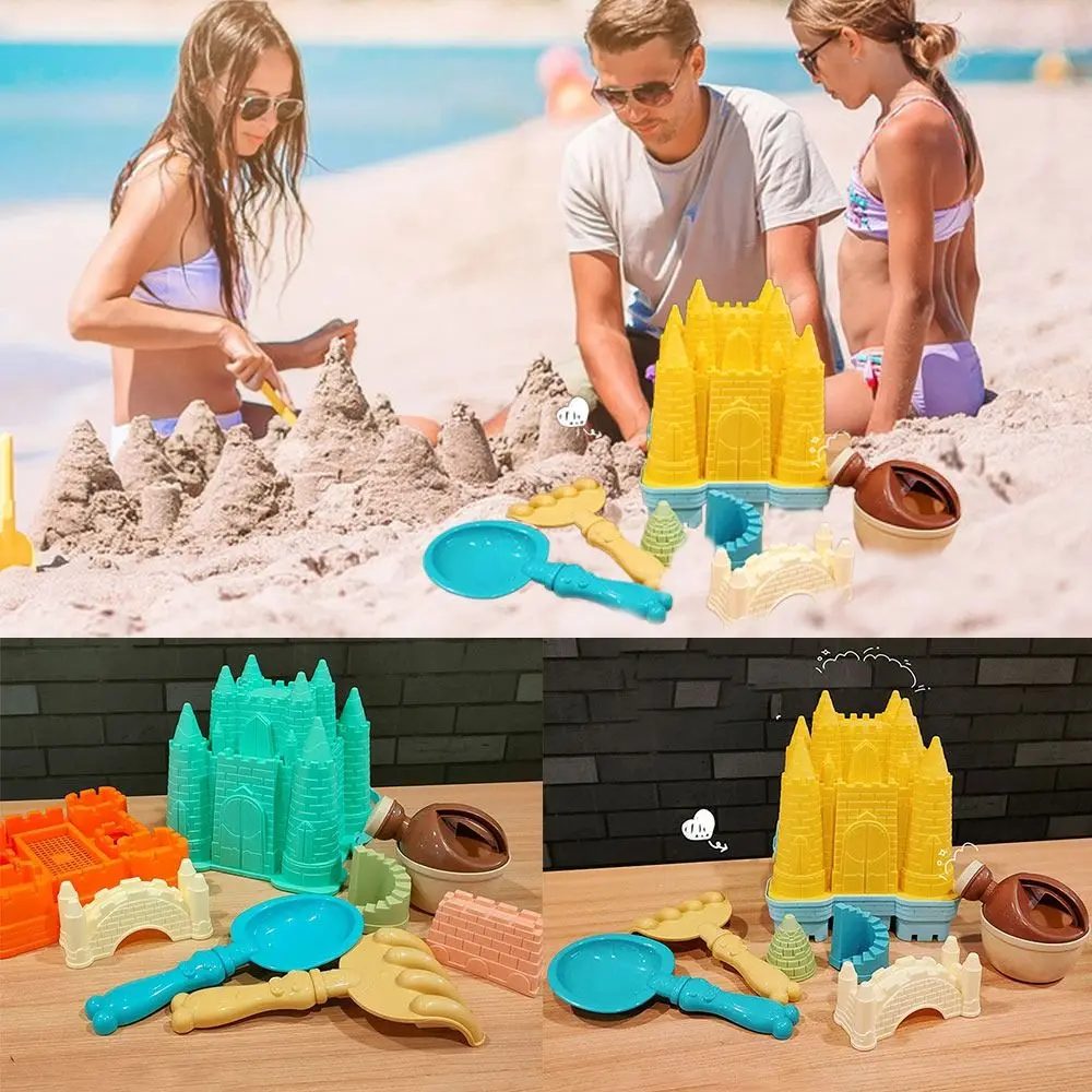 

Toy Multicolor Sand Toys Set Plastic Shovel Rake Mold Beach Castle Bucket Outdoor Game Kids Plaything Digging Sand Kit For Kids