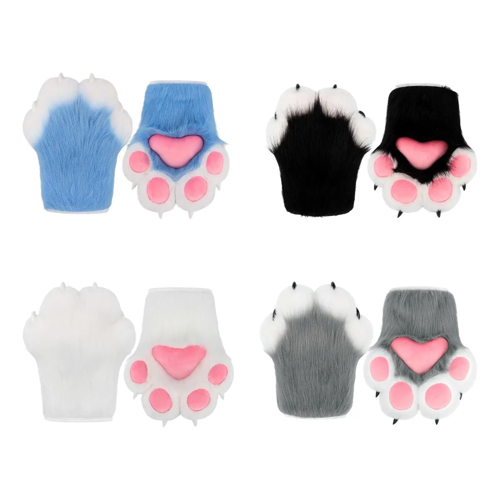 

Cat Paws Gloves Kitten Claw Gloves for Nightclub Stage Performance Carnival