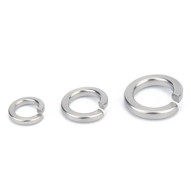 A2 304 스테인레스 스틸 분할 스프링 잠금 와셔 잠금 탄성 가스켓 M1.6 M2 M2.5 M3 M4 M5 M6 M8 M10 M12 GB93