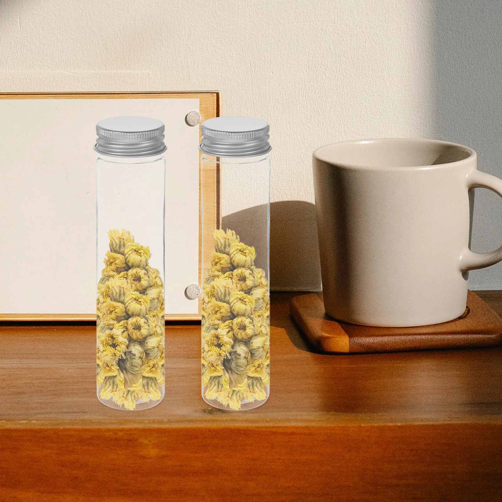 

20 Pcs Plastic Test Tube Tubes Clear Convenient Storage Transparent with Caps Vials Travel