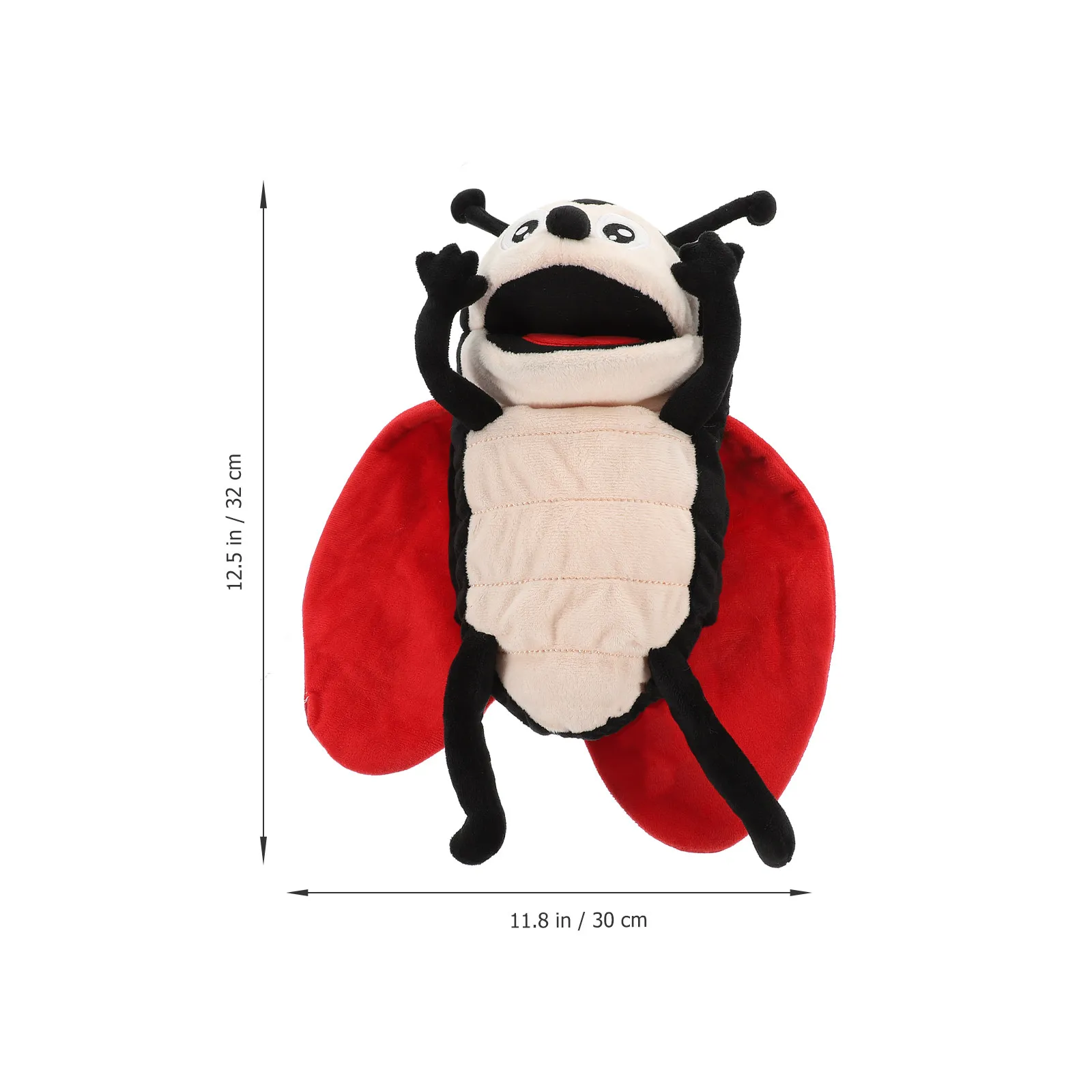 Lively Ladybug Hand Puppet Vibrant Colors Realistic Design Portable Lightweight Performance Prop for Storytelling Early Learning