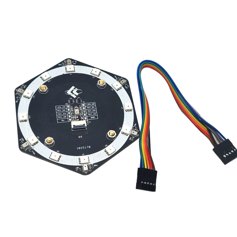 6 + 1 modulo Array microfono I2S riconoscimento vocale Display LED RGB programmabile scheda di sviluppo K210