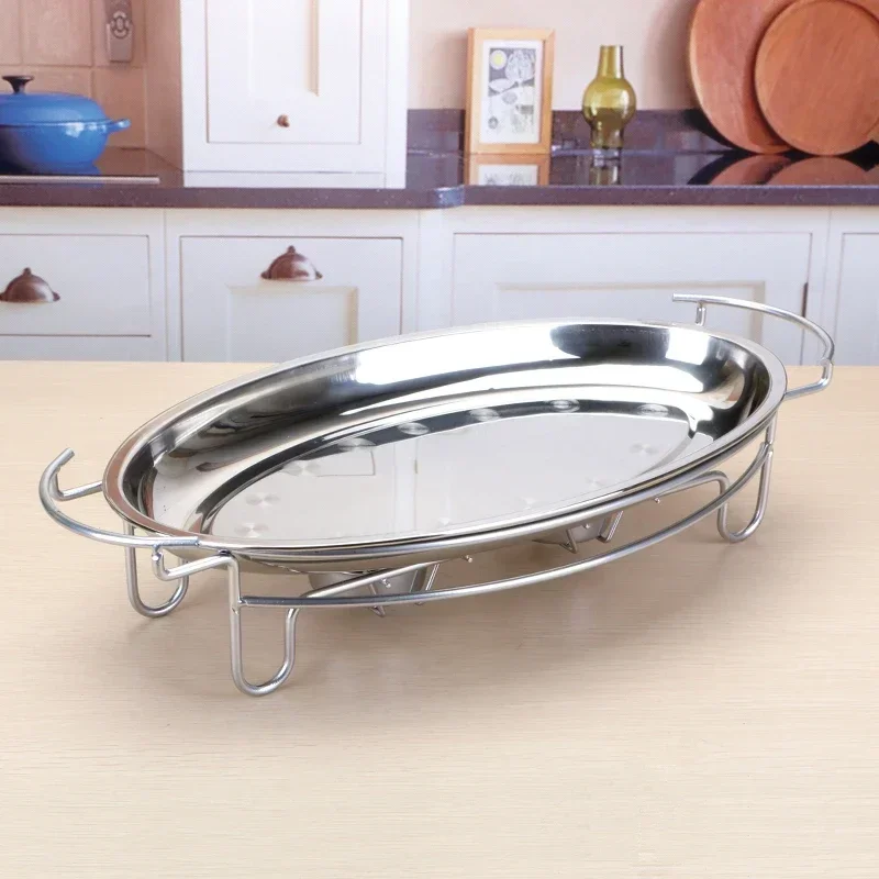 Fish grill Commercial grilled fish plate Oval baking tray Alcohol heater Egg shaped heating plate Simple fish plate Dinner