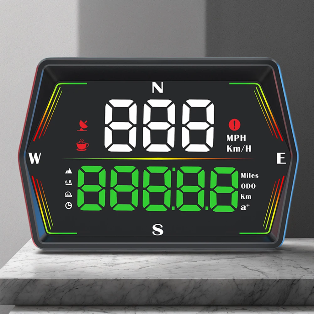 AD G21 HUD GPS Car Digital Speedometer Head-Up Display Big Font Compass Time Overspeed Alarm For All Car customized