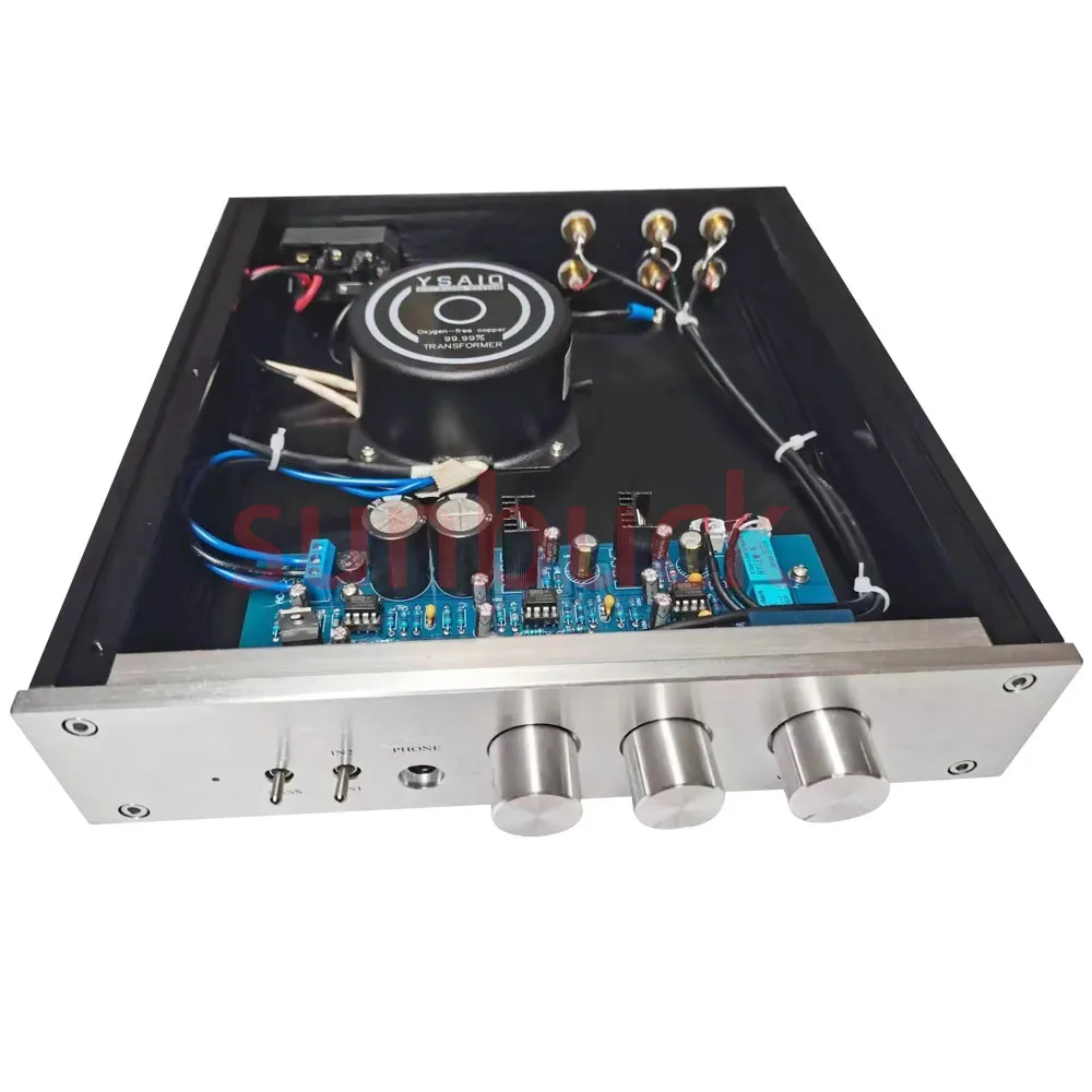 SUNBUCK AV2 HiFi 2-channel input tone preamp with direct amp  ALPS27 OPA2604 op amp bile flavor Preamplifier Amplifier