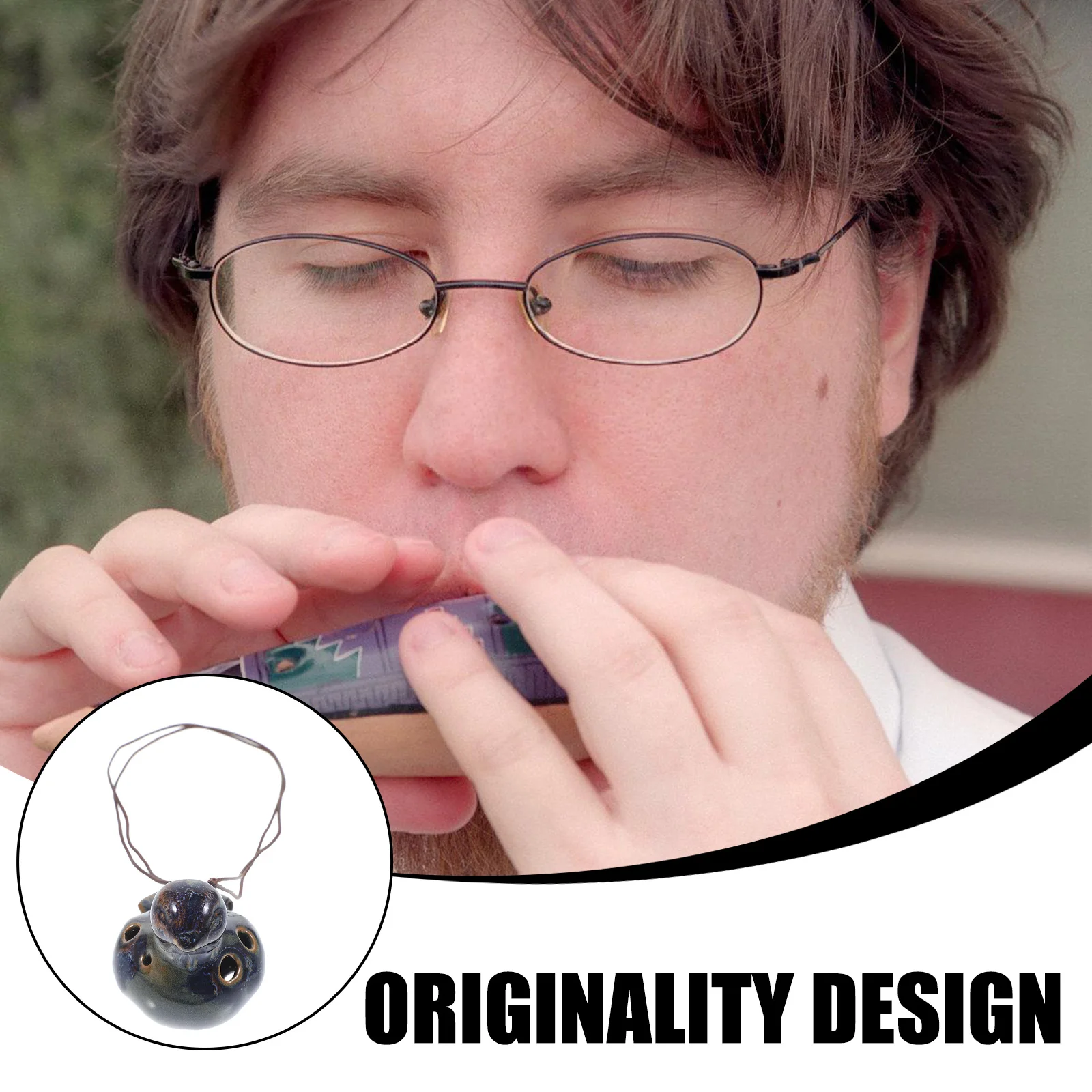 

2 Pcs Musical Instruments Ocarina (musical Instrument) Beginner for Hole Ceramic