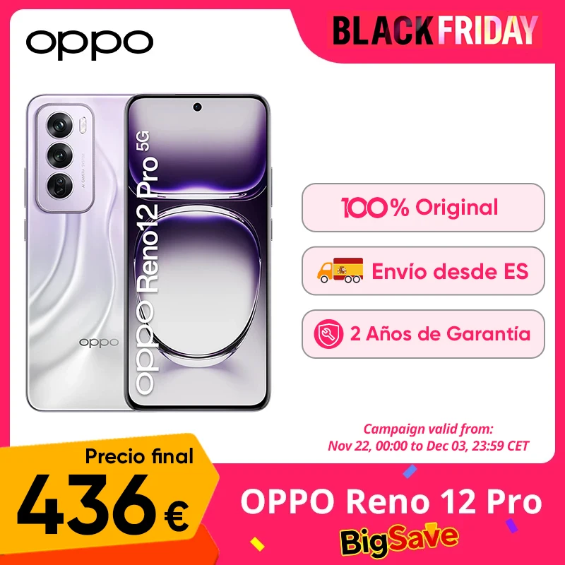 Global Version OPPO Reno 12 Pro 5G Smartphone MTK Dimensity 7300 Energy 50MP Main Camera 5000mAh Battery 120Hz Display