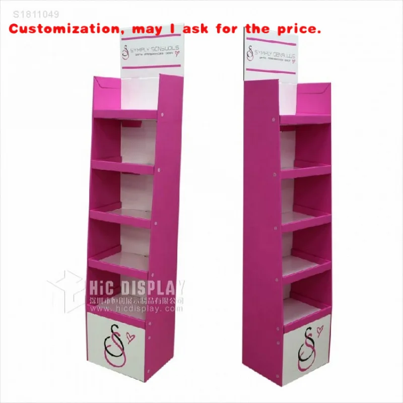 

Custom.HIC Настраиваемая складная картонная витрина, современный стиль, косметическая витрина, полка