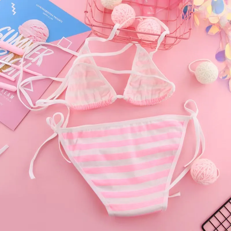 

Extra Small Doll Clothing Sexy Bikini Set Lingerie Two Piece Tiny Silicone Dolls Erotic Underwear Text Print Exotic Apparel Hot