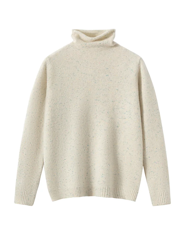 Children Wool Sweater Curled Edge Plie Collar Pullover Boy Girl Basic Solid Autumn Winter Kids 100% Merino Wool Knitwear Clothes view 3