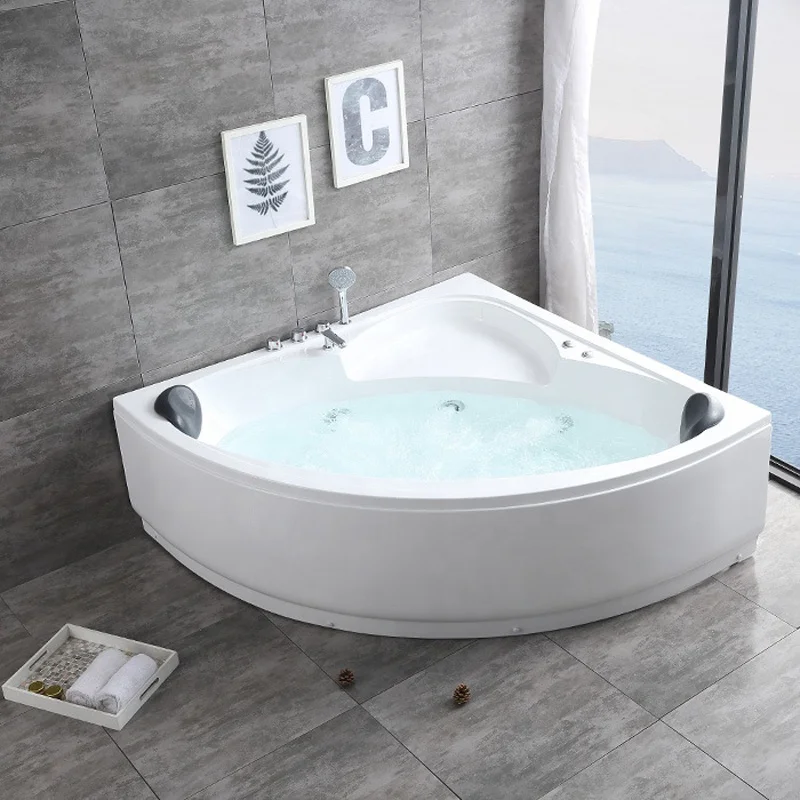 &c Corner Couples Whirlpools Bathtub, Bathroom air Bubble Jets Acrylic Bathtubs  Heart Round Shape Hydro Massage Hot Tub