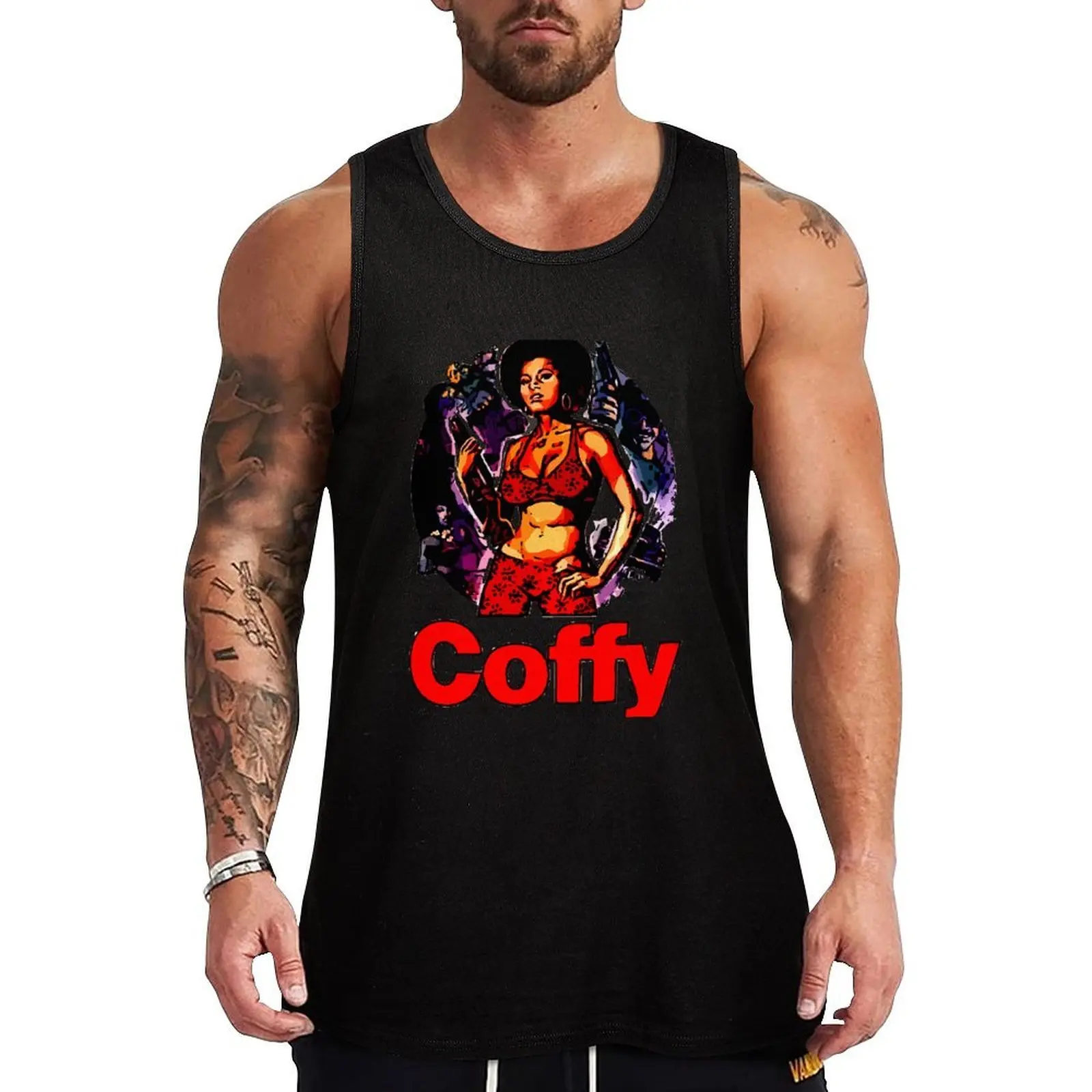 Camiseta sin mangas Coffy, estilo casual, holgada, para uso diario, sin mangas, para verano