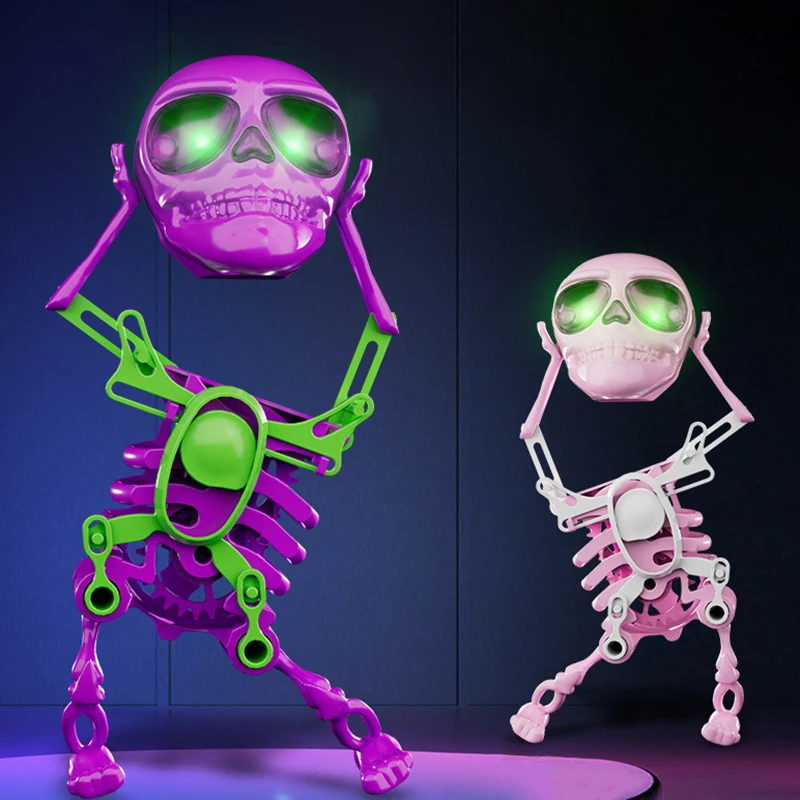 3D Printing Dancing Pink Skeleton Interesting Dancing Skeleton Spooky Dancing Comes With Music Home Decorations Children's Gifts