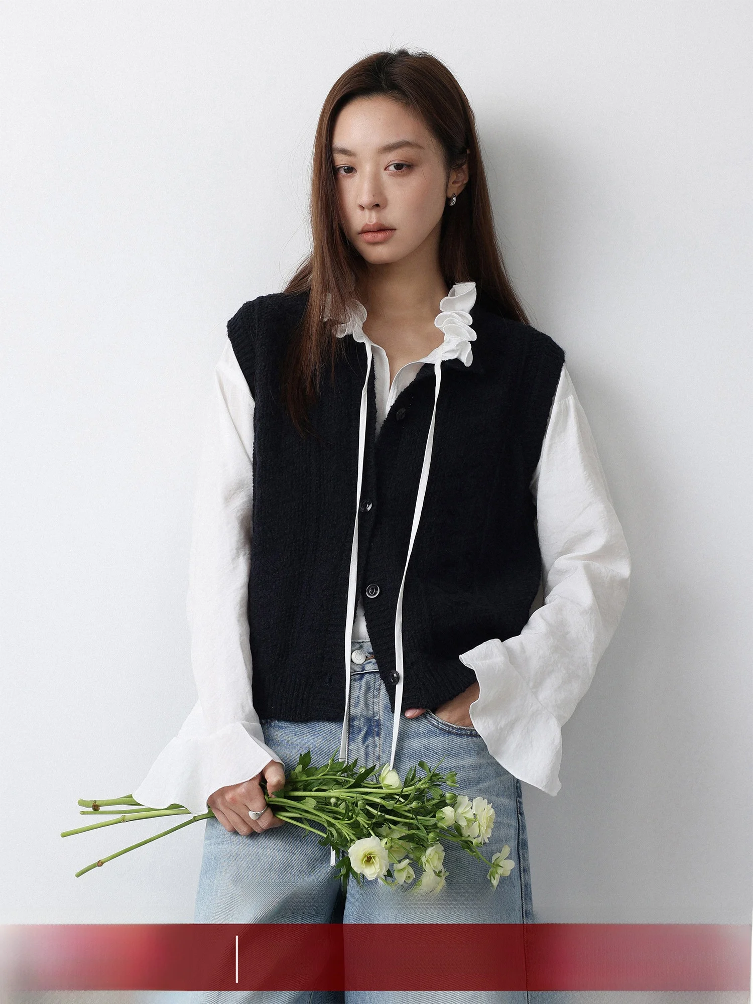 

Lowcalorie Cry Mousse round Ne Svel Knitted Cardigan Vest Outerwear Layering Sle Women's Faion Spring Cotton B...