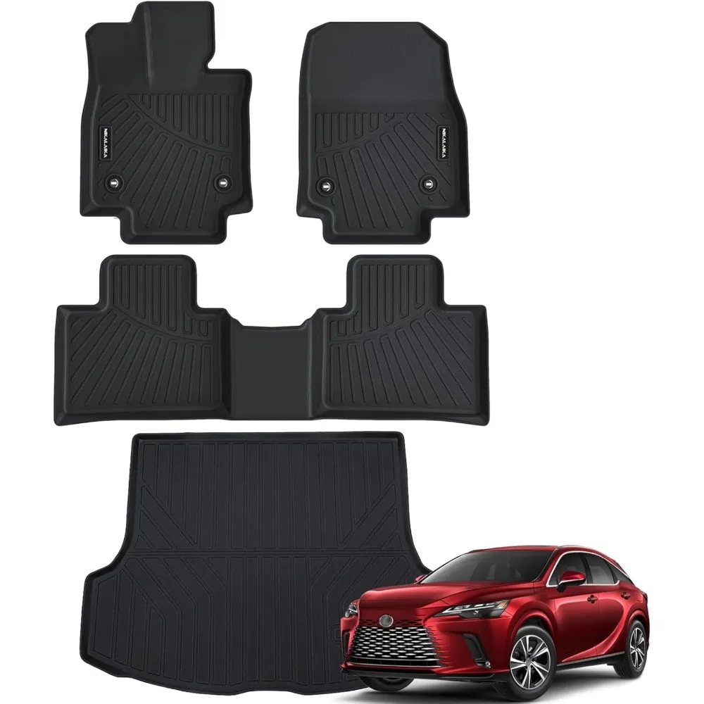 US Floor Mats & Cargo Liner for Lexus 2023 2024 2025 RX/RX350/RX350h/RX500h All Weather Protection TPE Rubber Floor Liners