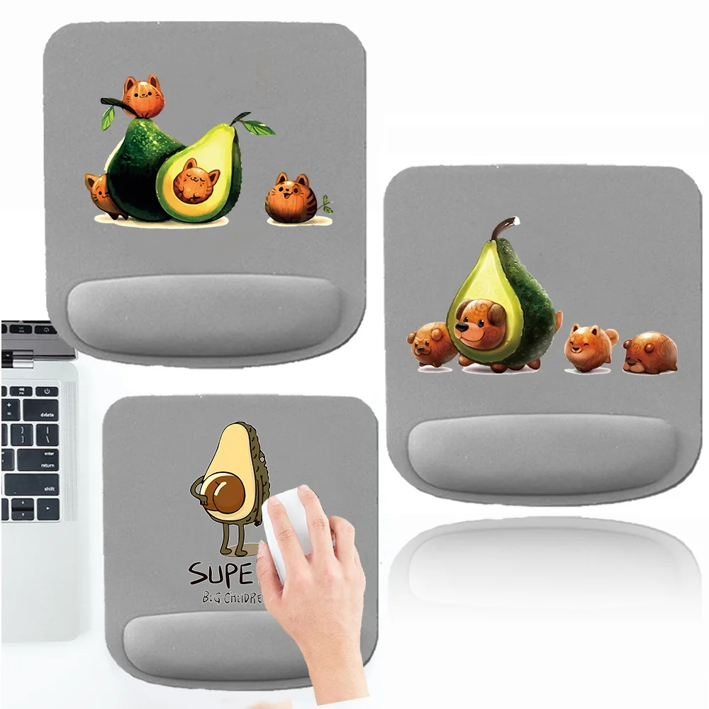 Wrist Mouse Pad Comfortable Wrist Pad Mice Mat Soft Mouse Pad Non Slip Square for PC Laptop Computer for Avocado Pattern