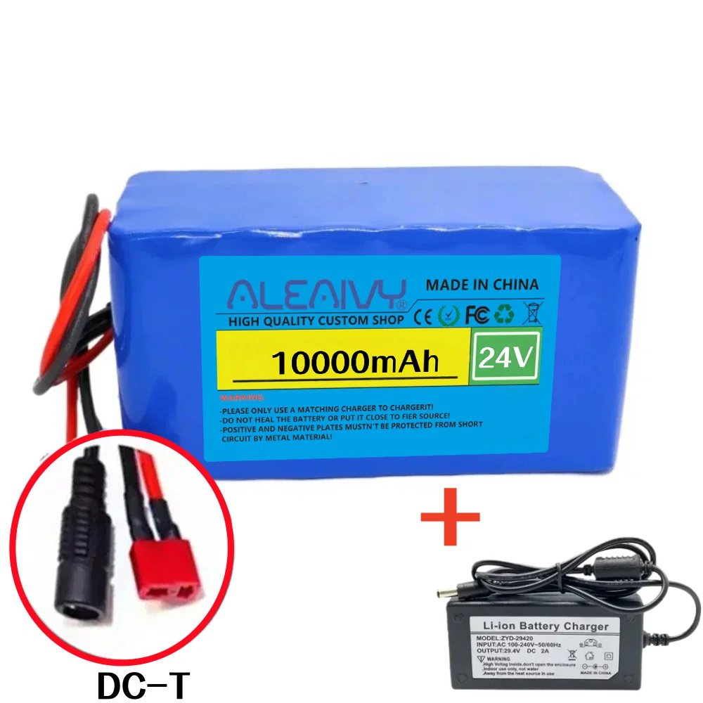 24V 10Ah 7S3P 18650 Oplaadbare Batterij BMS Bescherming 29.4V Geschikt voor Elektrische Scooter Rolstoel Mobiliteit speelgoedauto.