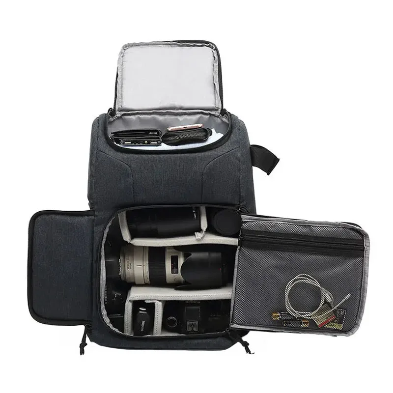 Waterproof Camera Bag Photo Cameras Backpack For Canon Nikon Sony Xiaomi Laptop DSLR Portable Travel Tripod Lens Pouch Video Bag