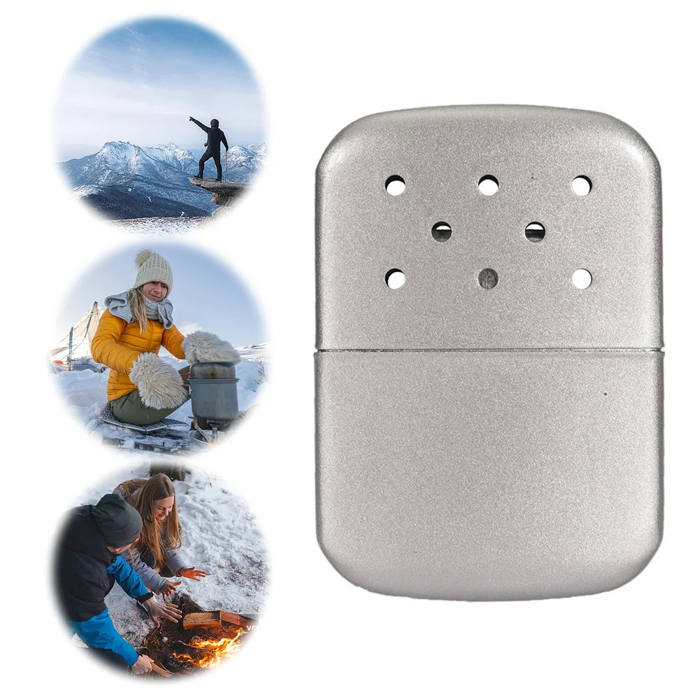 Zinc Alloy Hand Warmer Reusable Pocket Warmer Small Handy Warmer Heater for Outdoor Hunting Camping Fishing