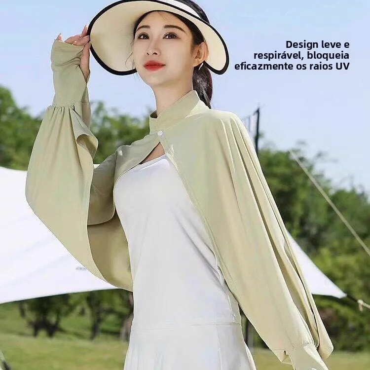 sun-protection-silk-scarf-women's-summer-driving-cycling-uv-protection-long-sleeve-ice-silk-thin-outerwear-breathable-loose-coat