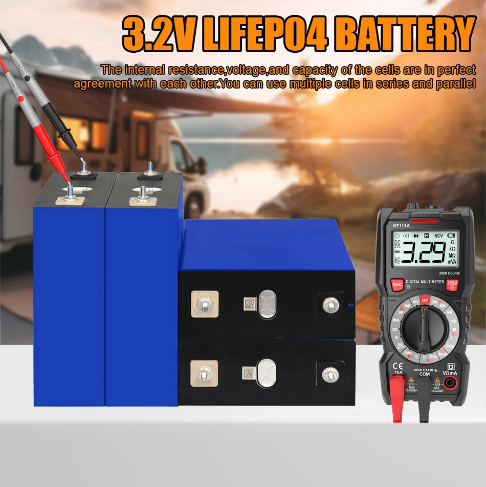 POWLAND 4PCS 3,2 V 320Ah 280Ah 150Ah 100Ah LiFePO4 akku DIY 12V Für Elektrische Auto RV solar Energie Golf Warenkorb EU – Detail 2