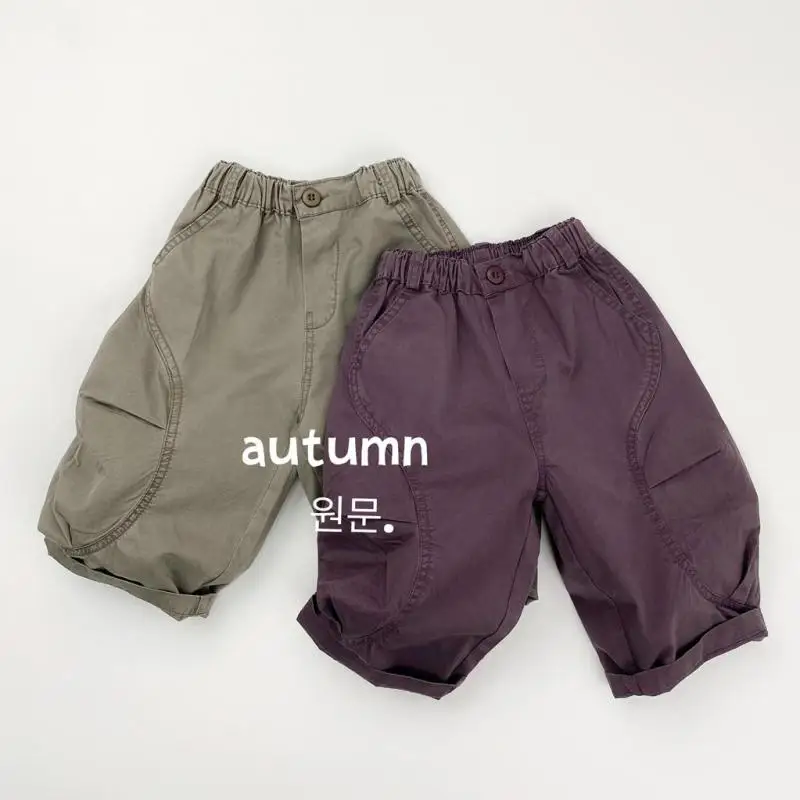 

2025 Autumn New Children Casual Pants Solid Boys Cargo Pants Baby Girls Loose Trousers Toddler Wide Leg Pants Kids Clothes