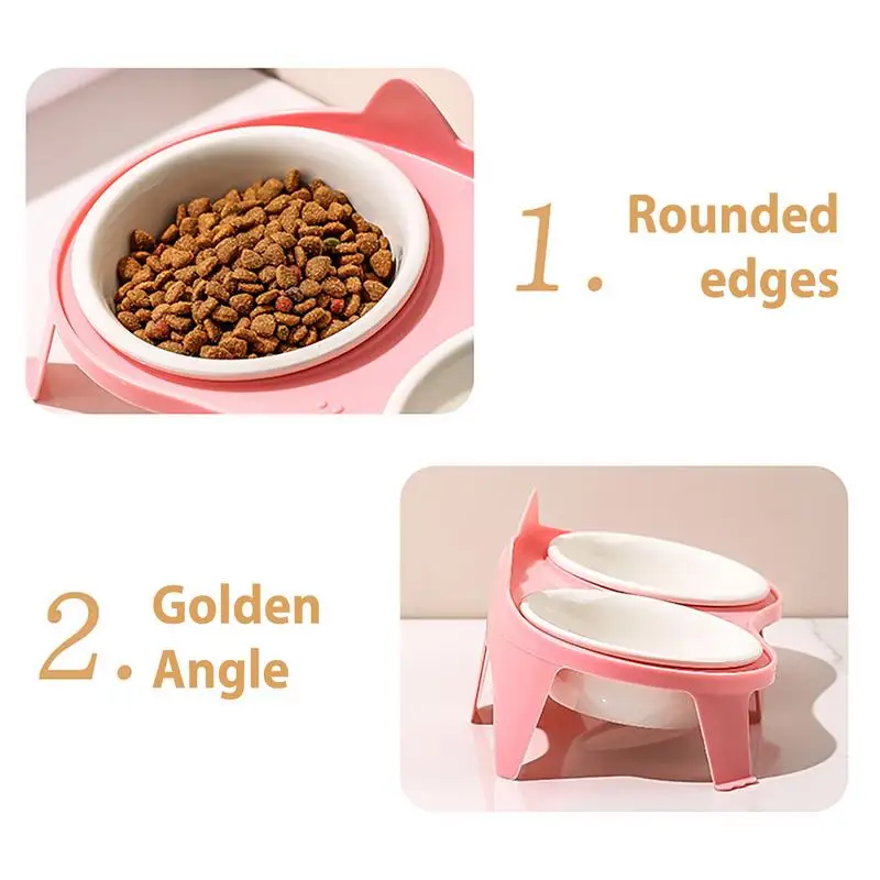 Elevated Cat Bowl Dog Bowl With Stand Pet Feeding Cat Water Bowl Indoor Cat Dishes Bowl With Hook Design Water Dispenser For Pet