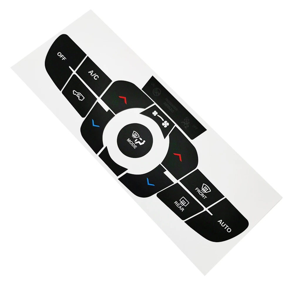 Car Interior Repair AC Button Decal Button Repair Decal For Cars Car Sticker Pre-cut Fit Illuminated Lettering