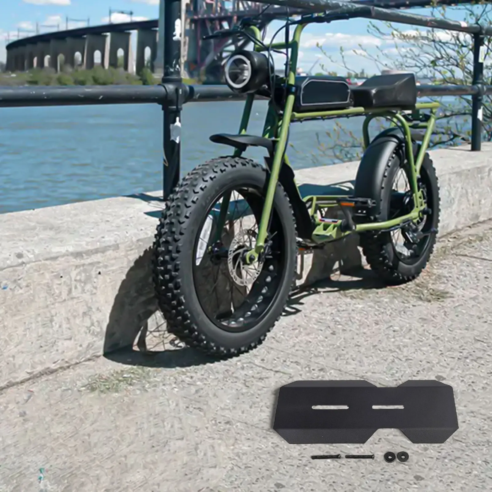 

Easy Install Mudguard For Ebike Bicycle Computer 28*12.5*1cm Ebike Mudguard Black Color Designed For Super 73 Series