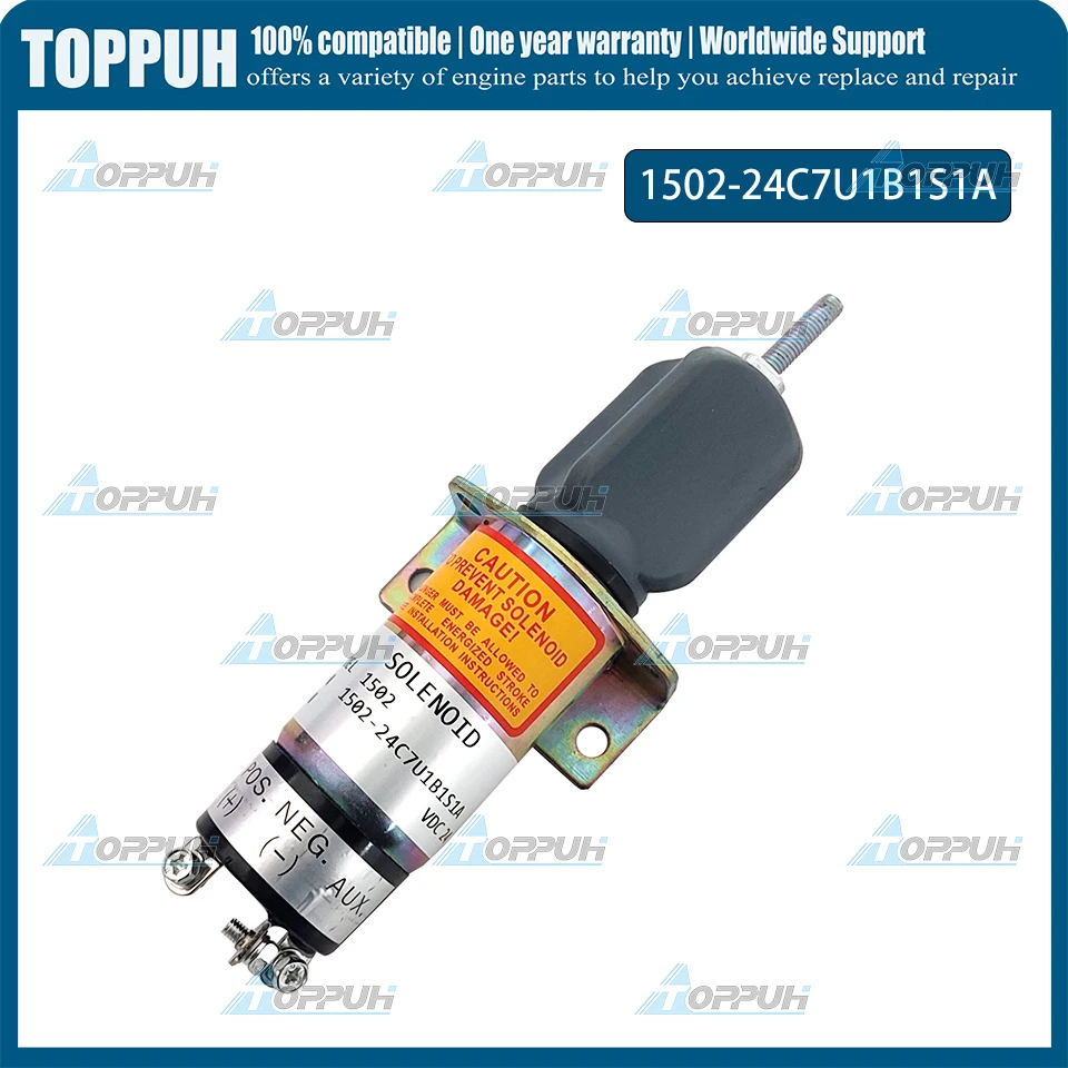

Новый электромагнитный клапан остановки подачи топлива 24В 1502-24C7U1B1S1A для Woodward, 3 клеммы, 1 шт.