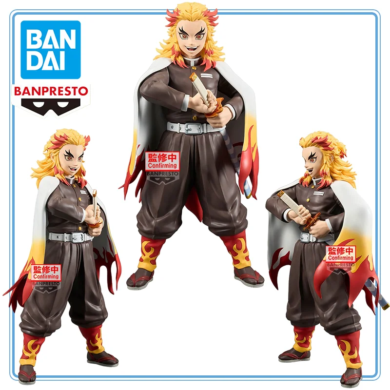 

BANDAI BANPRESTO Original Kimetsu No Yaiba Rengoku Kyoujurou Grandista Anime Cartoon Garage Kit Model Decoration Gifts Toys