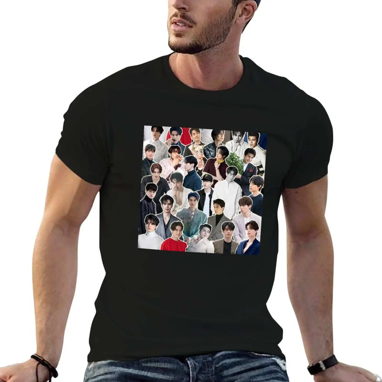 

Lee Dong Wook Collage - Scorpio Zodiac T-Shirt cotton t shirt man man t shirts cotton T-Shirt