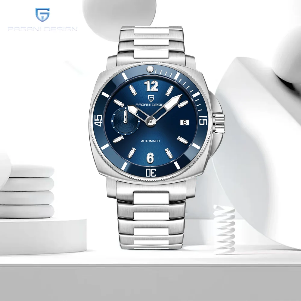 

2025 Pagani Design Новые роскошные деловые мужские механические часы 43 мм из нержавеющей стали с сапфировым стеклом 100 Водонепроницаемые автоматические часы