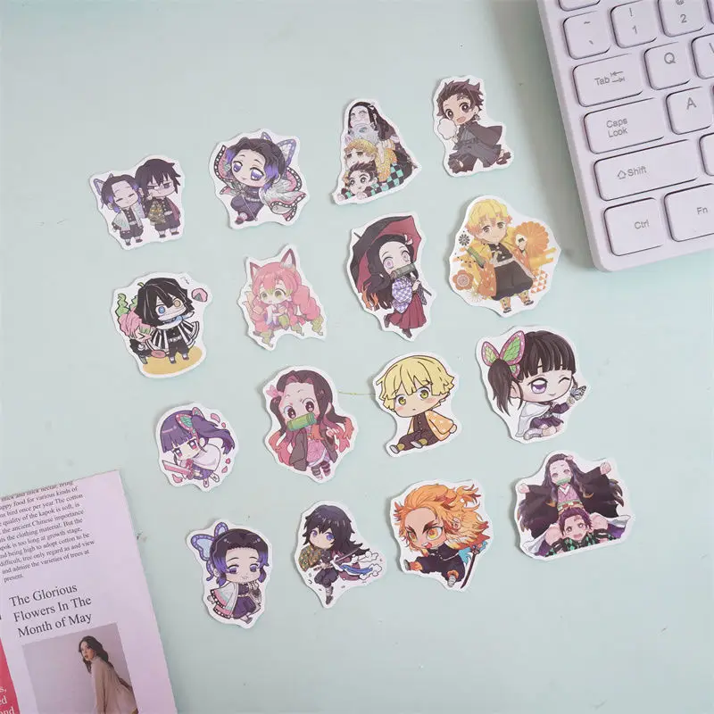 60Pieces New Anime Stickers for Kid Toy DIY Laptop Skateboard Car Cute  Decoration Sticker