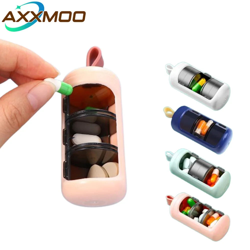 

Portable Travel Pill Organizer, BPA-Free 3-Compartment Daily Pill Box, Compact Storage Case for Vitamins, Fish Oil and Medicine