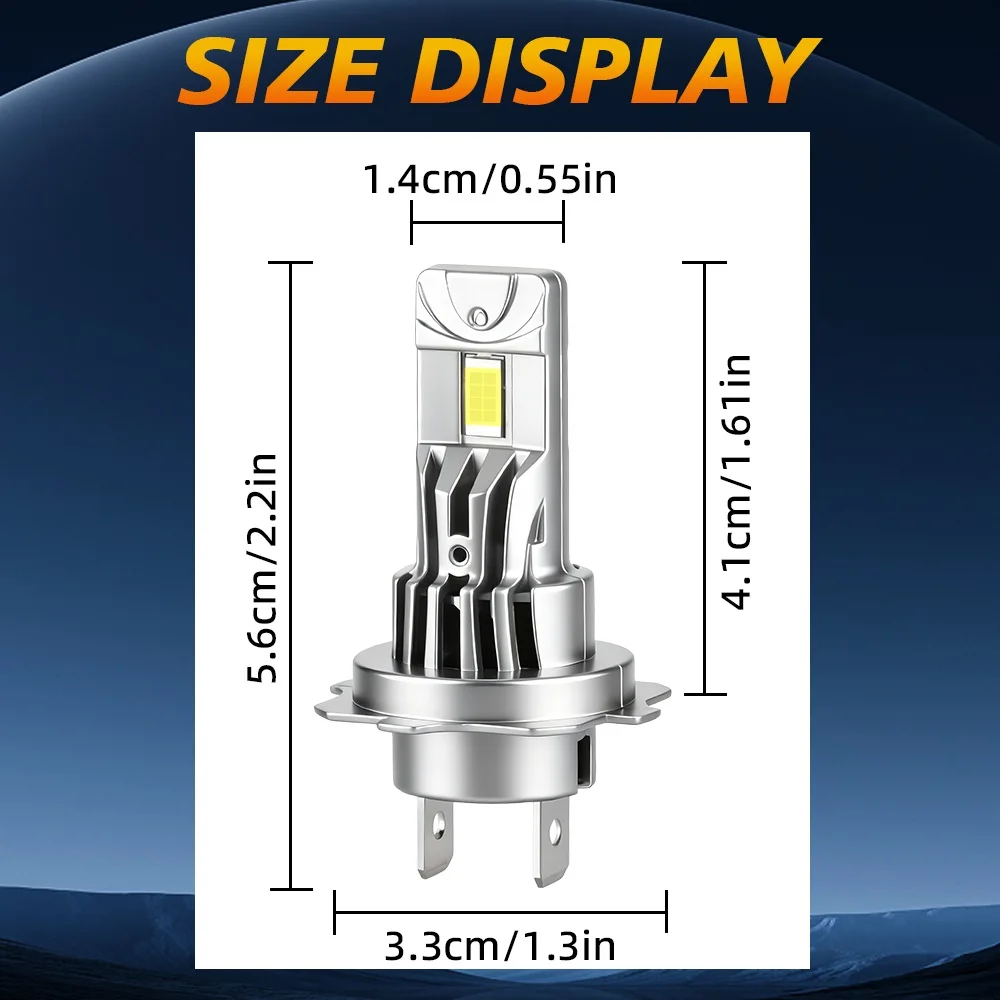 2x 6000K Wireless Headlights 30000LM LED H7 For Skoda Karoq 1 (NU7) 2017 2018 2019 2020 2021 2022 2023 2024 2025 Head Lamp Bulbs