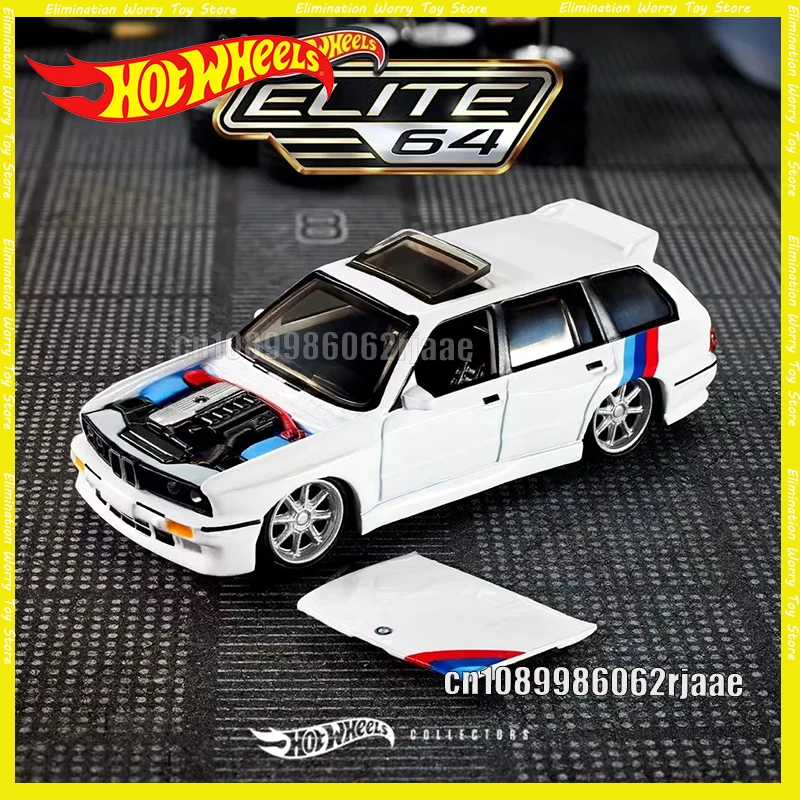 

In Stock Hot Wheels Model Car ELITE 64 1990 BMW 318i Touring Room Ornament Collectible Diecast Model Christmas Gift