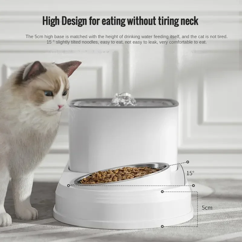 Automatic Pet Supply Dispenser Portable Bottle Shape Plastic Feeder Drinker Combo Water Food Bowl Fountain Recirculate Filtrl
