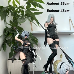 48cm NieR:Automata 2B YoRHa Sexy Anime Figure 2b No.2 Type A Type B Figure 33cm Two Head Figurine Action Figure Adult Model Toys