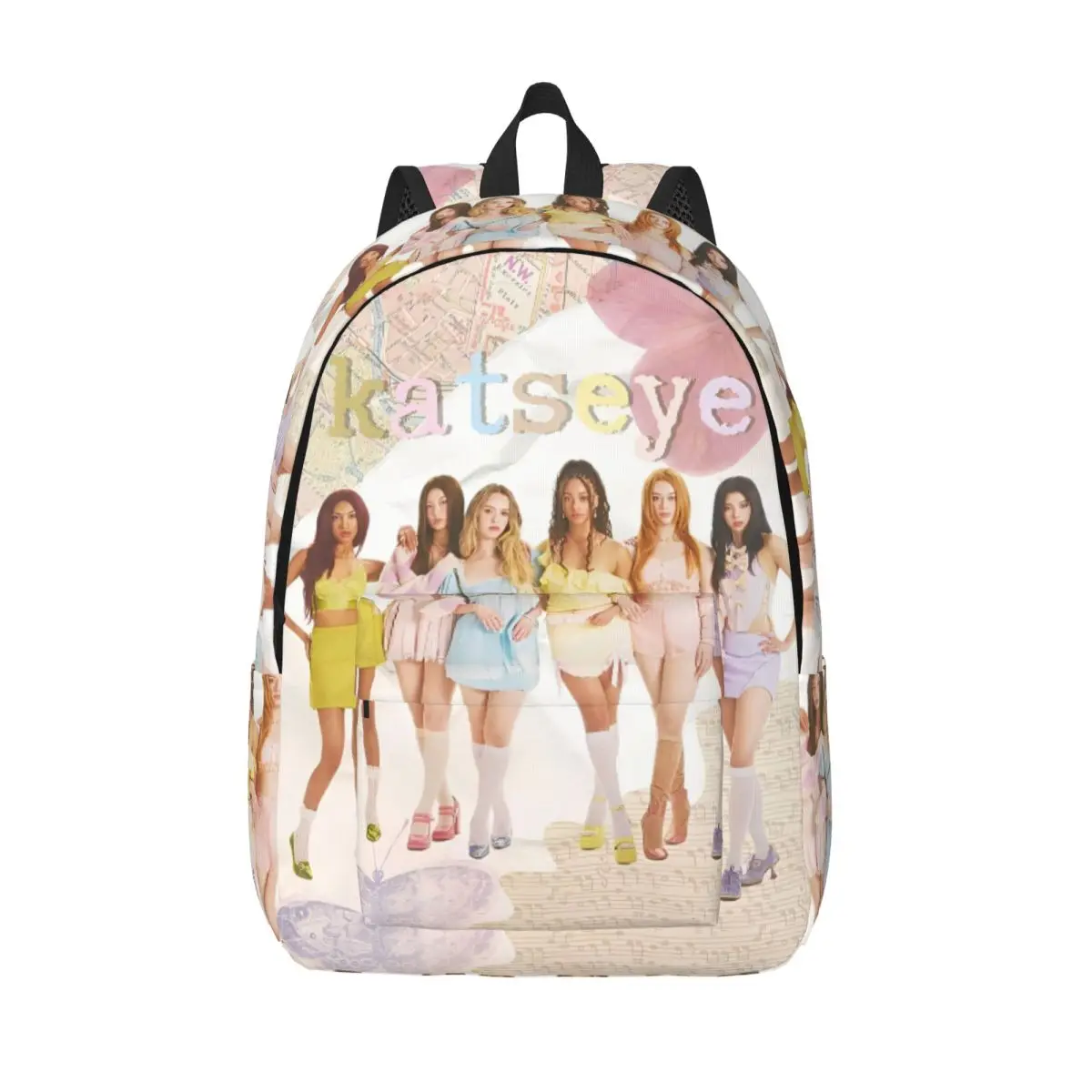 Katseye Kpop idole sac à dos pour maternelle école primaire étudiant mignon Bookbag garçon fille enfants toile sac à dos voyage