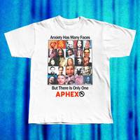 Anxiety Has Many Faces But There Is Only One APHEX Twin Parody T Shirt Vintage