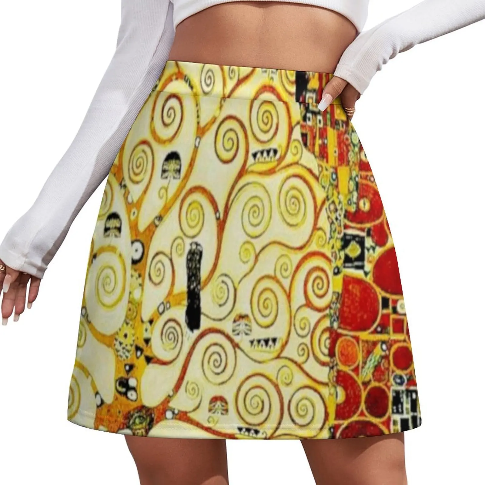 

The Tree of Life by Gustav Klimt Art Nouveau Symbolism Mini Skirt womens clothing Women's dress mini skirt