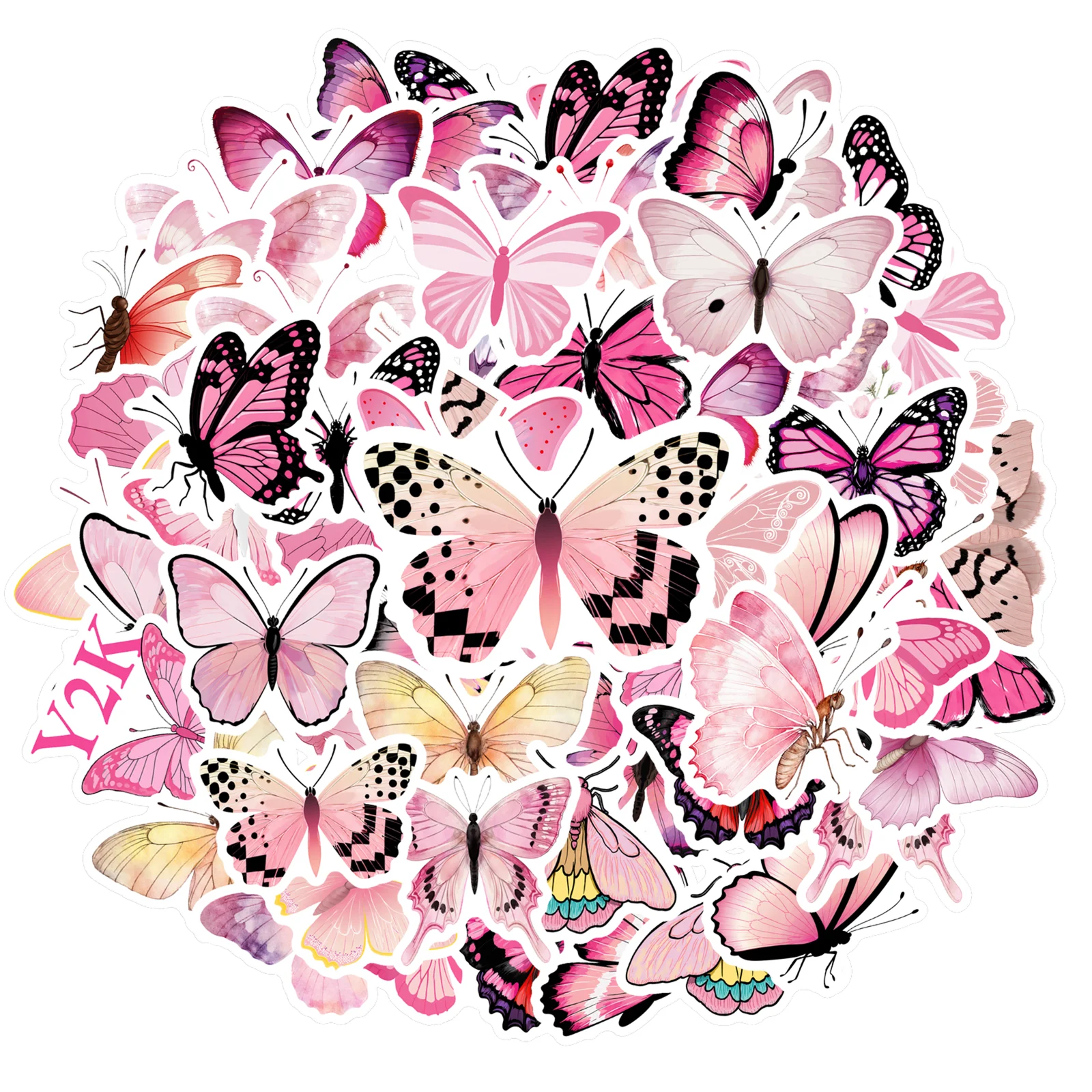 35pcs Cartoon Spring Stickers Whimsical Insect DIY Stickers Stickers For DIY Phone Guitar Laptop Notebook Suitcase