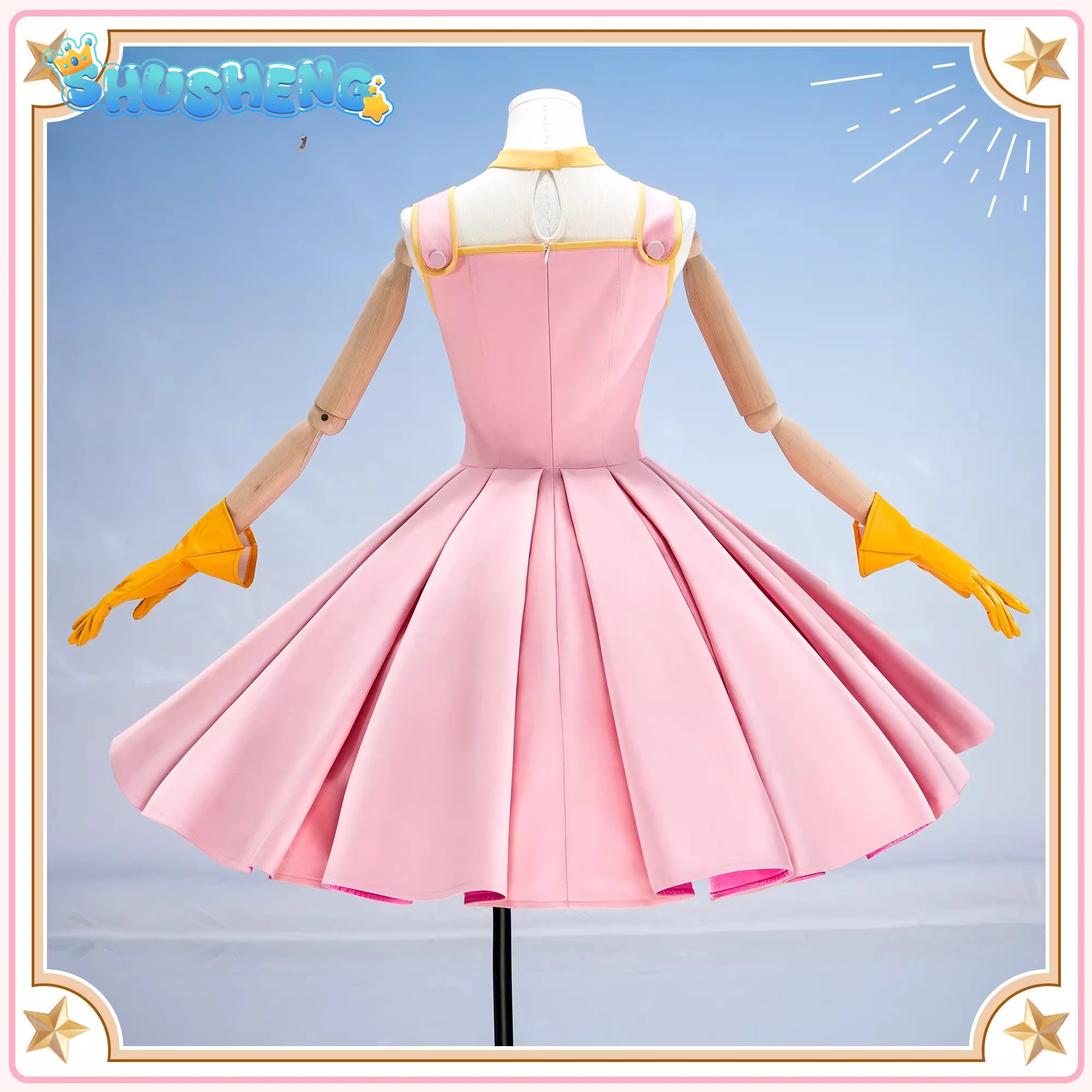 

Sakura Kinomoto THE FIREY Anime Cosplay Cardcaptor Cosplay cute Costume full set Shushengcos Halloween Carnival Party Costumes