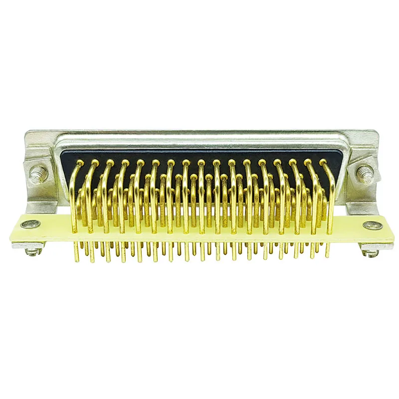 Solid core Needle HDR50 Male female Bent Plug Plate Rectangular Connector High density three row 50 pin plug seat