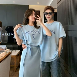 Family Matching Clothing Girl Boy Fashion 2023 Summer Set Mommy and Me Two Piece Outfits Korean Dad Mom and Daughter Son Clothes