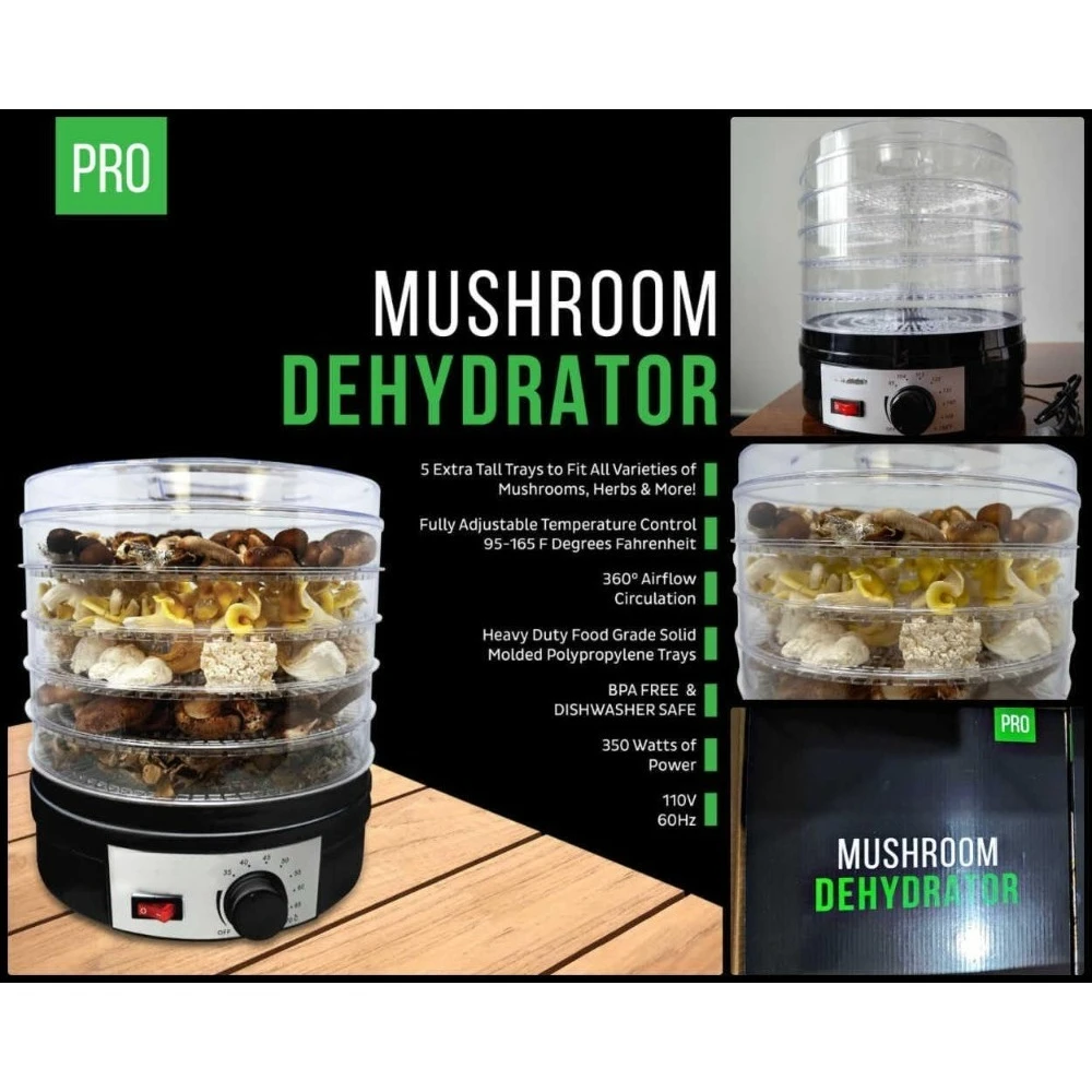 

Дегидратор для продуктов 350 Вт с регулируемой температурой и высокими лотками для сушки грибов — Лучшая акция