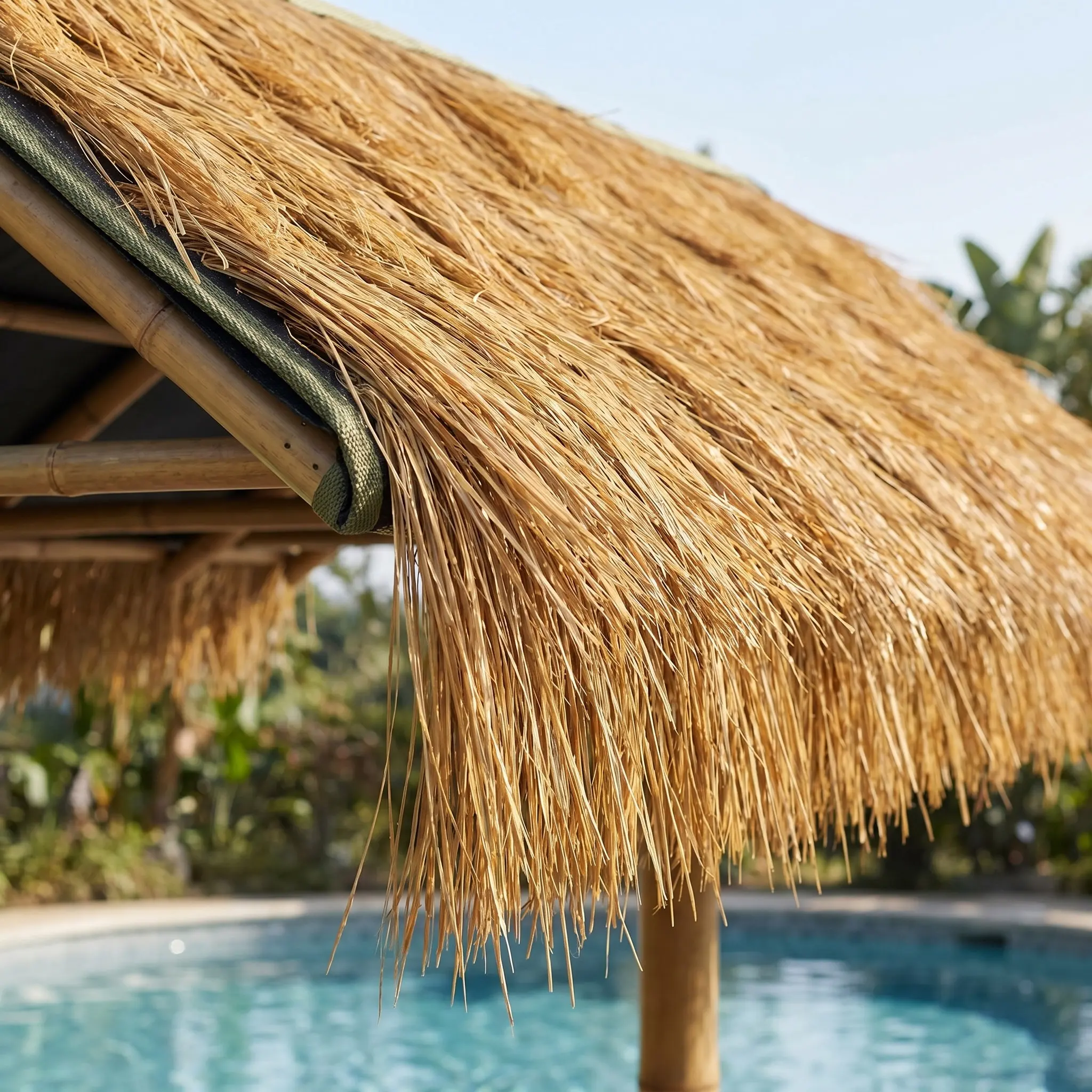 

Искусственная соломенная крыша для сада и патио, декоративное покрытие из пластика, имитация соломы для ландшафтного дизайна