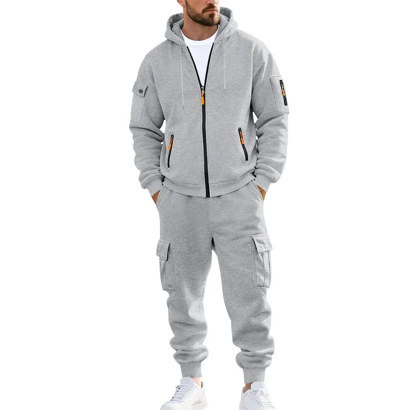 Ropa deportiva informal holgada con forro de Fce de invierno para hombre Conjunto de moda Pantalones largos largos de poliéster Sve cómodos y transpirables Faiona...